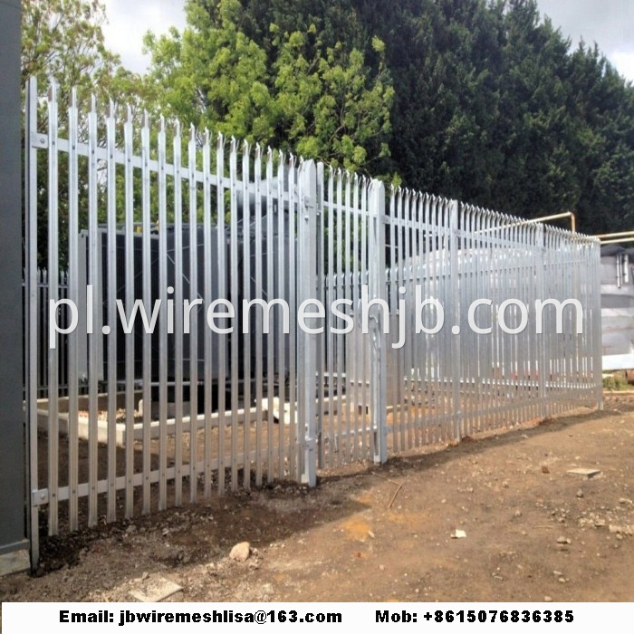 Galvanized And Powder Coated Steel Palisade Fence